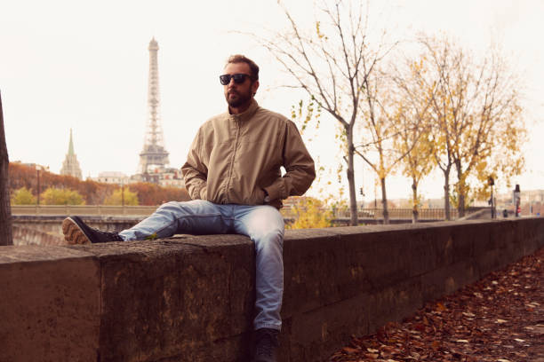 istock Handsome man enjoying in Paris. 1194676839