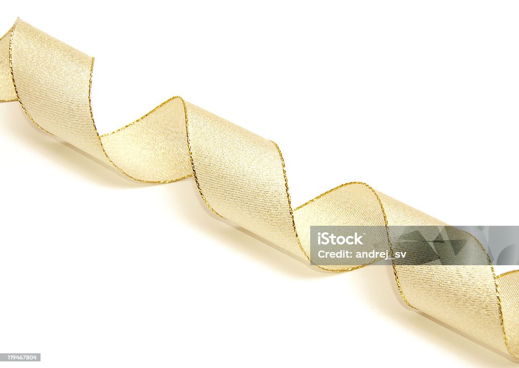 golden ribbon  Ribbon - Sewing Item Stock Photo