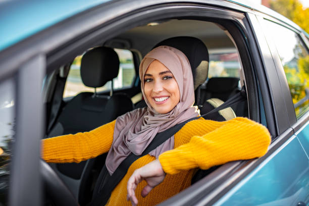 istock Young muslim female driver 1194679240