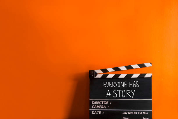 istock Everyone has a story- text title on film slate 1194681737