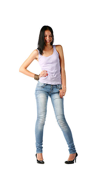 istock sexy brunette in jeans 119468608