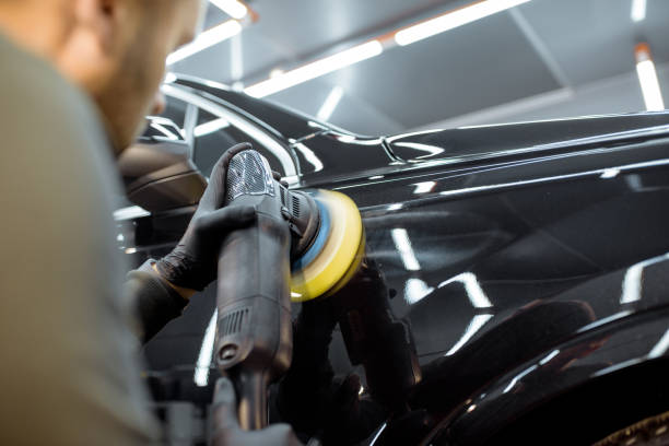 istock Professional vehicle body polishing 1194687884