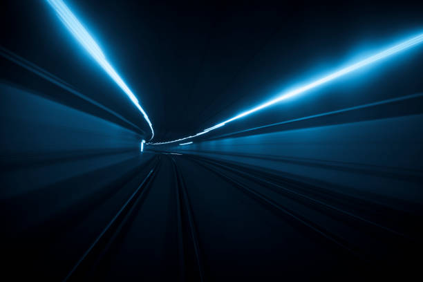 istock Tunnel speed motion light trails 1194691458
