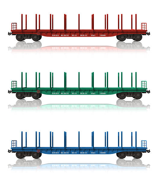 набор железнодорожный flatcars - commercial land vehicle man made object land vehicle rail freight стоковые фото и изображения