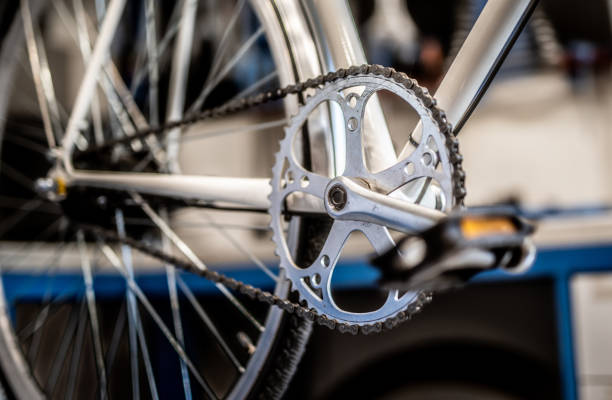istock Bicycle chain and transmission. 1194692153