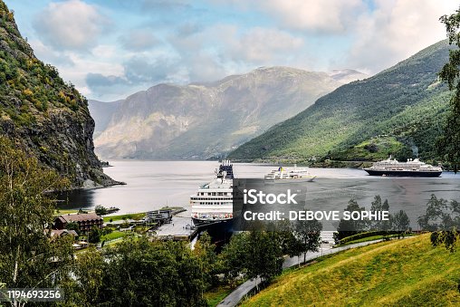 istock beautiful scenery with cruise ships in the fjords of norway 1194693256
