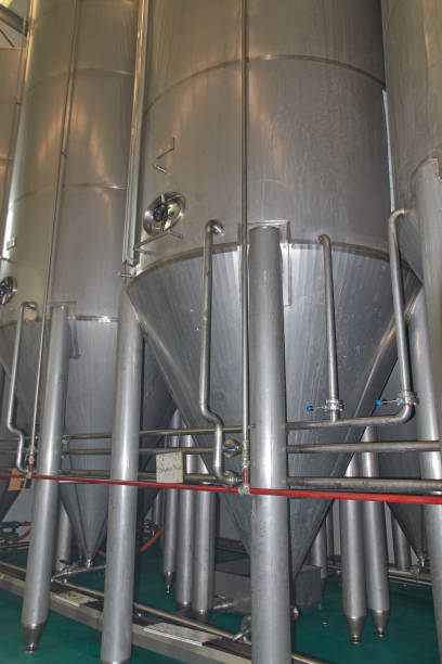 istock Spanish olive oil process factory 1194694125