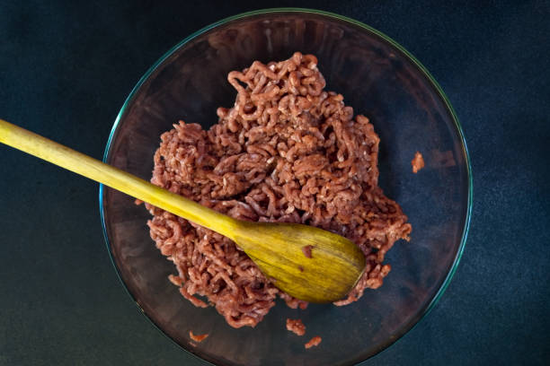 Minced meat stock photo