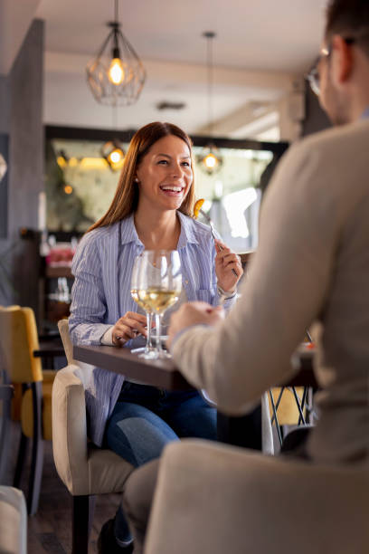 istock Couple having lunch in restaurant 1194696672