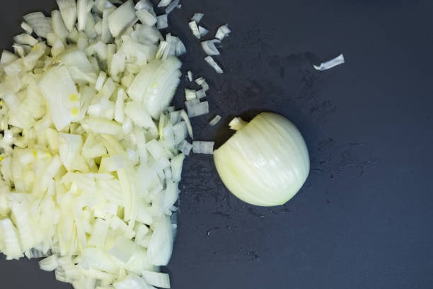 Chopped onion stock photo