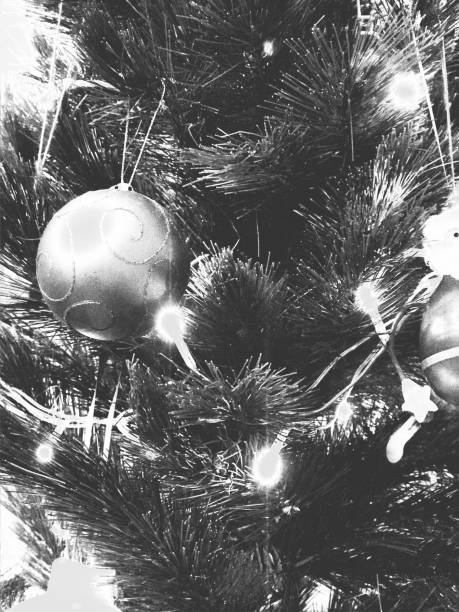 istock Christmas decorations black and white 1194701213