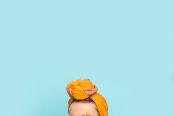 Beautiful woman with a turban on her head