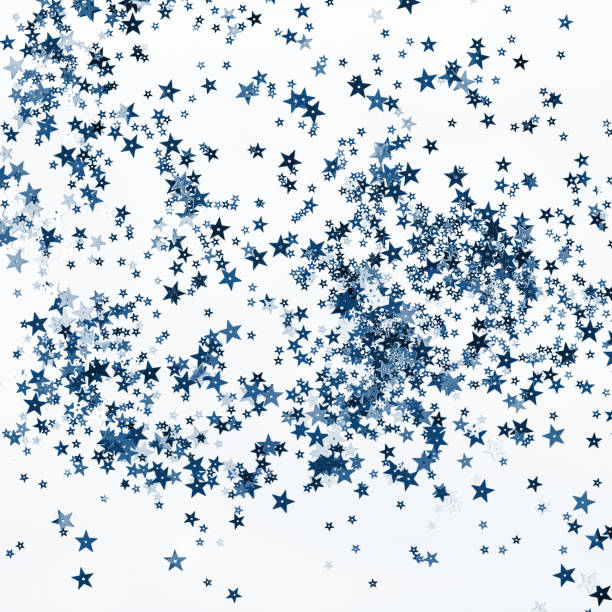 istock Star confetti texture background blue toned 1194708289