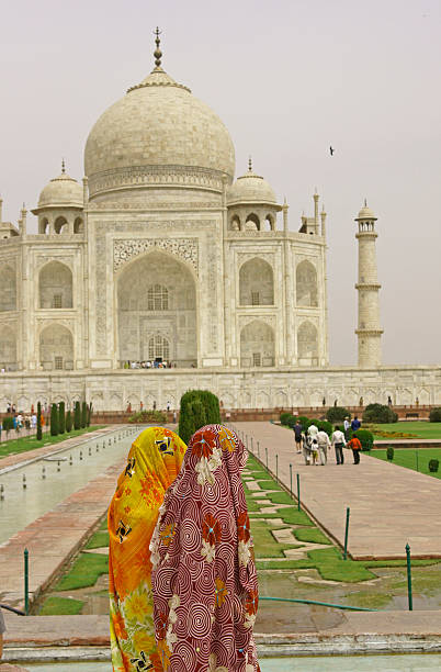 istock Tourists at the Taj Mahal 119470888
