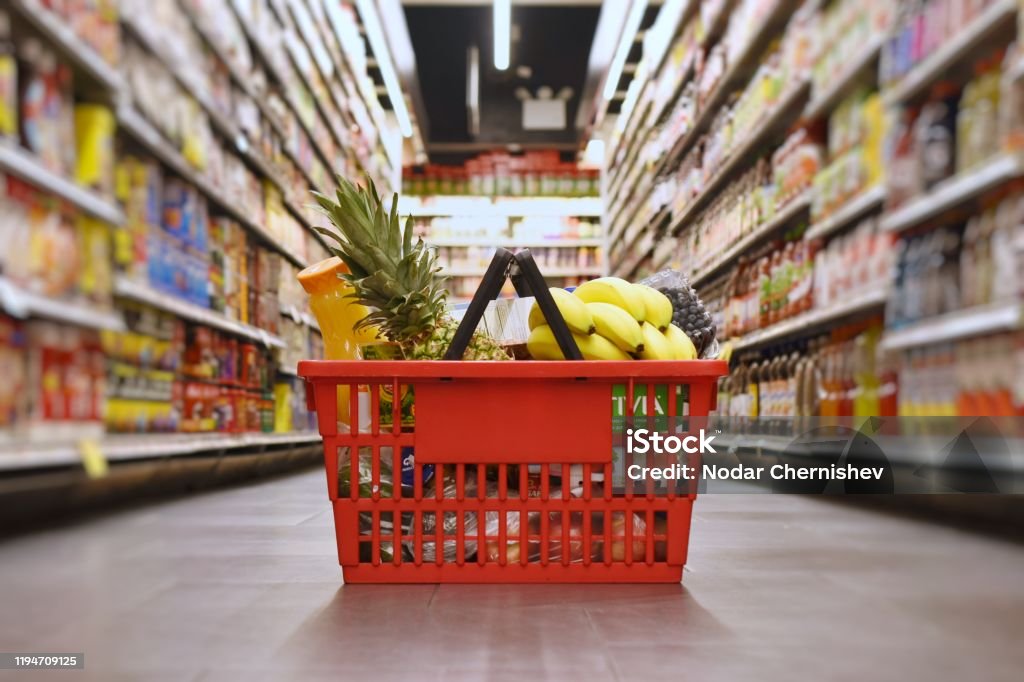 Lebensmitteleinkauf - Lizenzfrei Supermarkt Stock-Foto