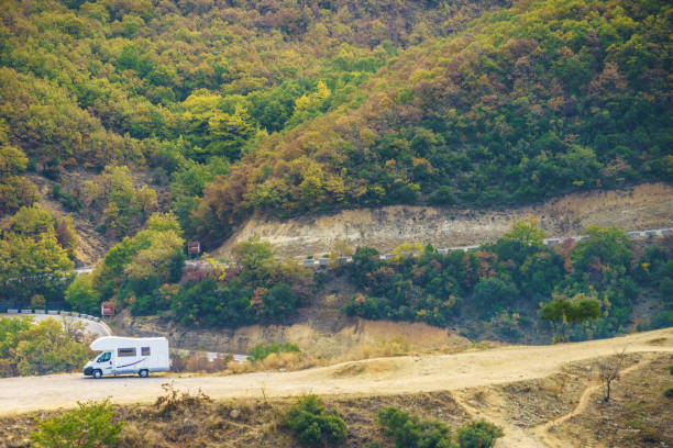 istock Camper car in mountains Meteora Greece 1194711349