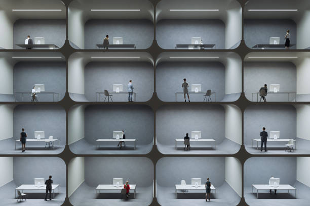 Little office cubicle prison cells