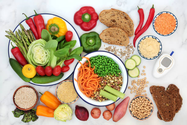 istock Low GI Diet Food and Blood Sugar Testing Device 1194714859