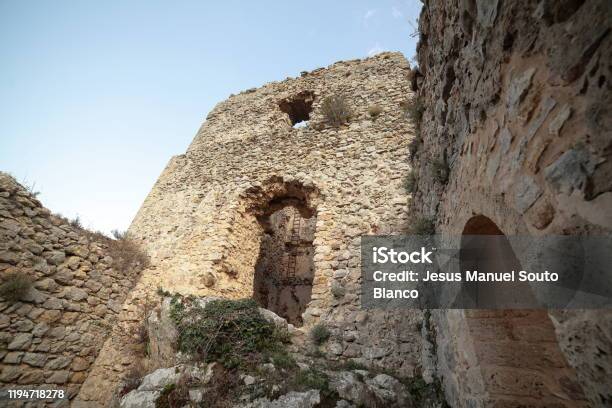 Ocio Castle On De Lanos Mountain Ruins Of A Medieval Castle Stock Photo - Download Image Now