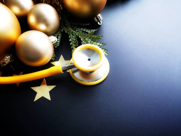 istock Stethoscope and Christmas decorations. Medical concept. 1194721137