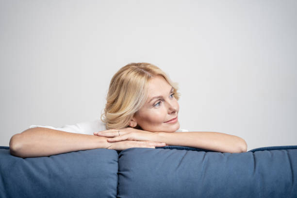 istock Good-looking Caucasian lady staring into the distance 1194722197