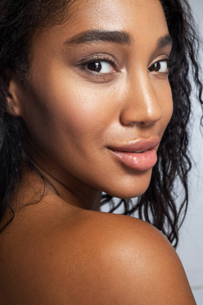 istock Cute Afro-American girl is posing in studio 1194724860