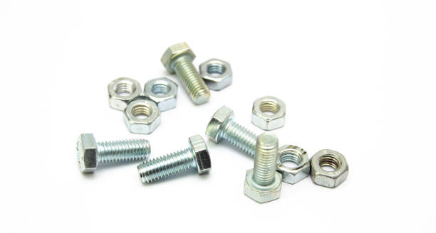 istock Bolts and nuts isolated on a white background. 1194725168