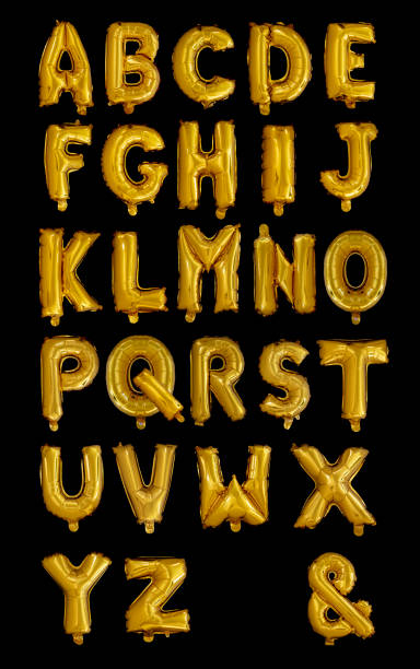 Gold Foil Balloons Alphabet