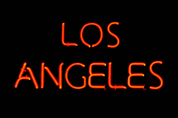 Los Angeles neon sign stock photo