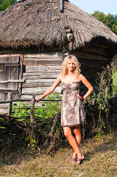 istock Beautiful blondie in the village 119472734