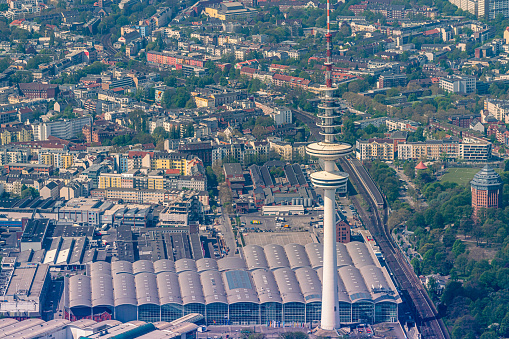 Major attraction,Aerial view,Alster, Lake,Trade fair,Germany