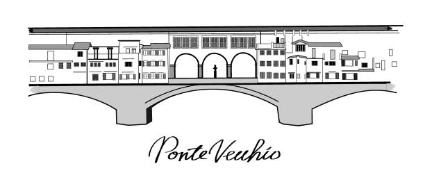 フィレンツェの旧橋橋 - ponte vecchio点のイラスト素材／ク�リップアート素材／マンガ素材／アイコン素材