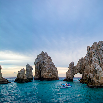 Late afternoon vista of Cabo San Lucas, Mexico and its famous Arch