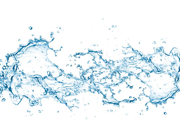 istock Blue water splashes over white background isolated 1194739734