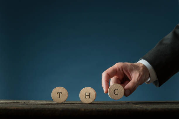 istock THC sign on wooden cut circles 1194739947