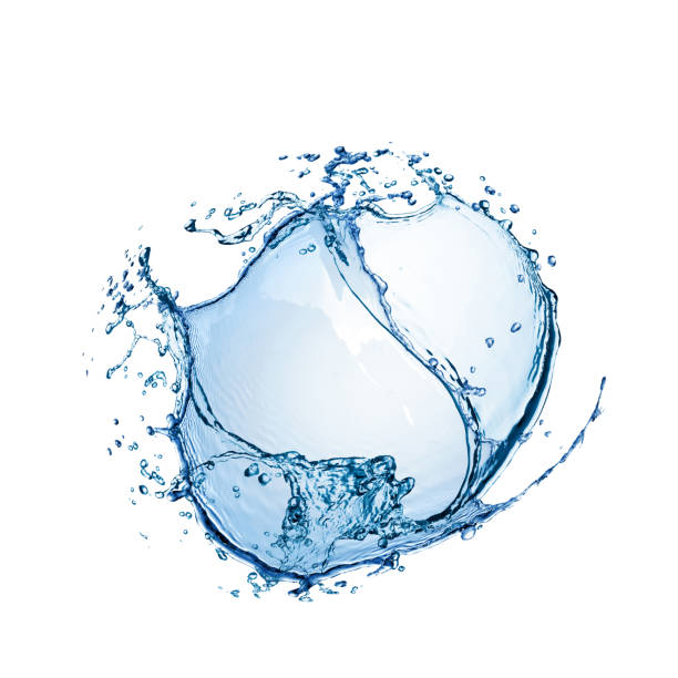 istock Blue water splashes over white background. 3D illustration 1194740057