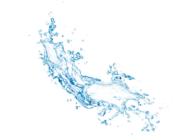 istock Blue water splashes over white background. 3D illustration 1194740071