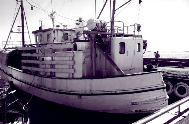 istock Fishing boat in harbour 1194741058