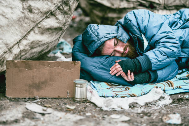 Homeless man portrait