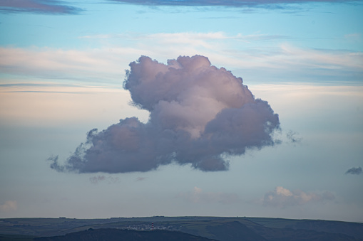 Large cloud over landscape