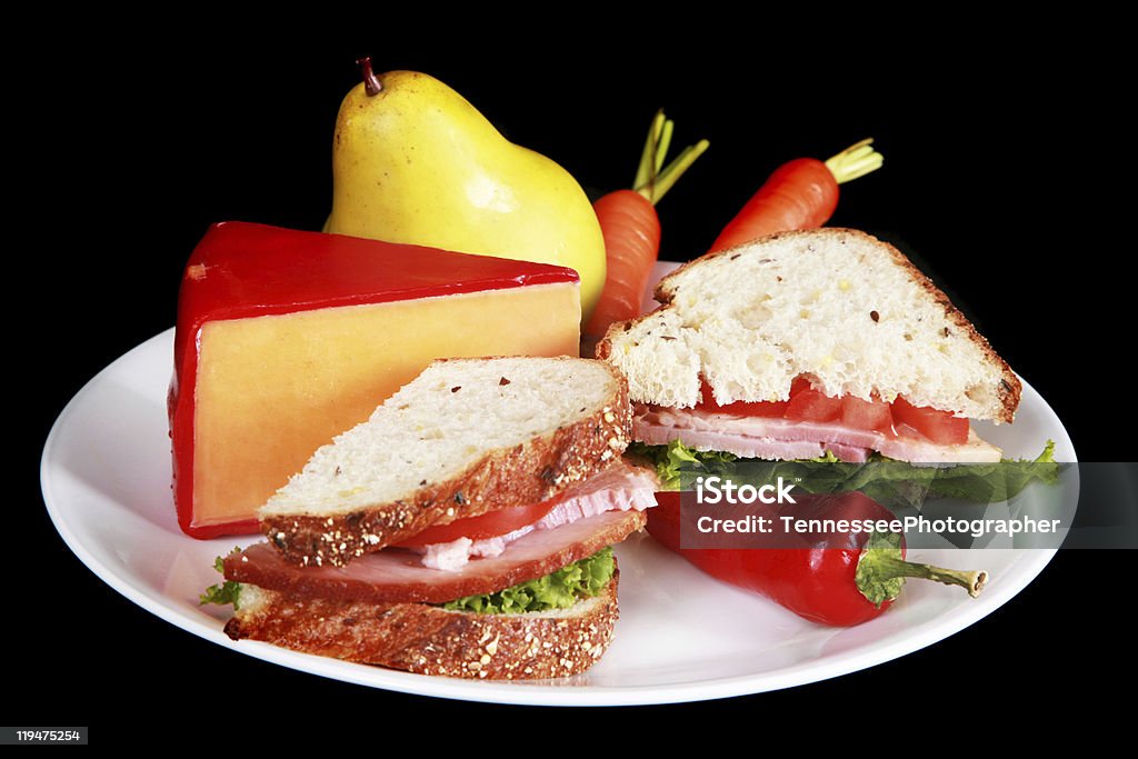 Sanduíche de fiambre no pão multicereais - Royalty-free Alimentação Saudável Foto de stock