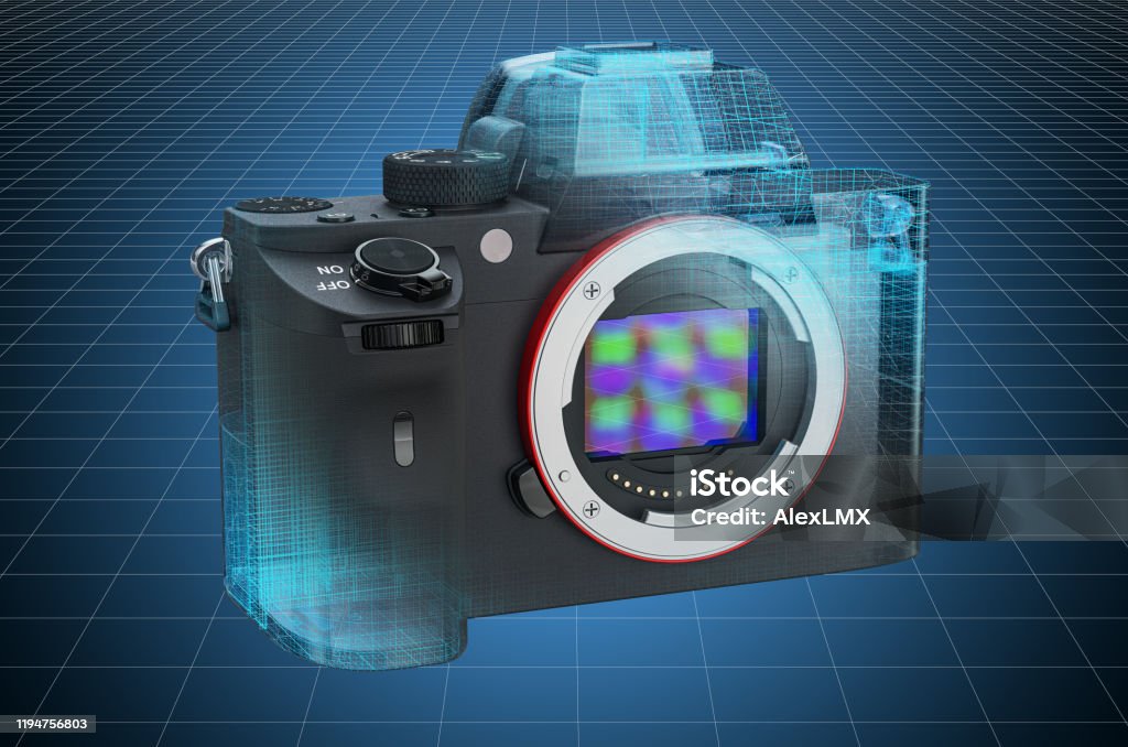 Cad Modelling Camera Visualization 3d Cad Model Of Full Frame Mirrorless Interchangeablelens ...