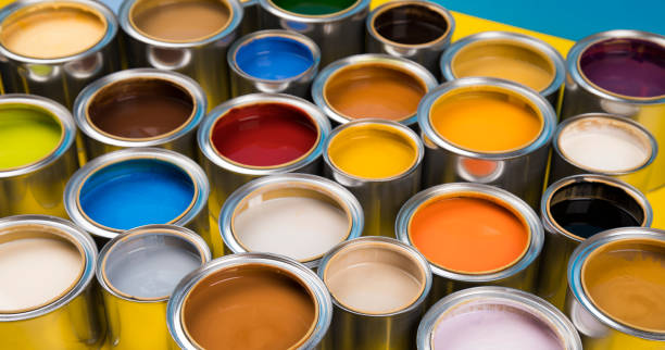 istock Metal tin cans with color paint 1194756887