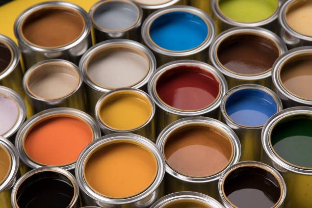 istock Tin metal cans, Painting background 1194757060