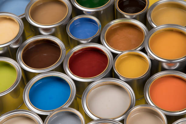 istock Tin metal cans, Painting background 1194757189
