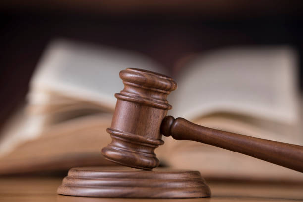 istock Law theme, mallet of judge 1194757248
