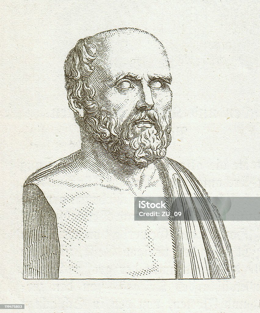 Hippokrates von Kos (c. 460 BC-c. 370 BC - Lizenzfrei Hippokrates von Kos Stock-Illustration