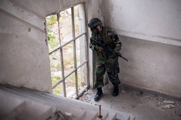 istock Army soldier on watch 1194759983