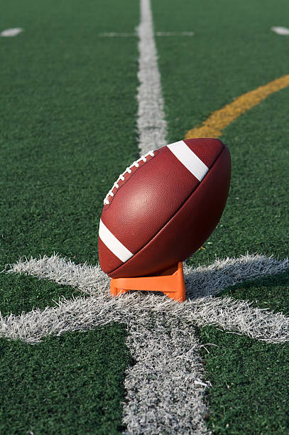 istock American Football teed up for kickoff 119476042