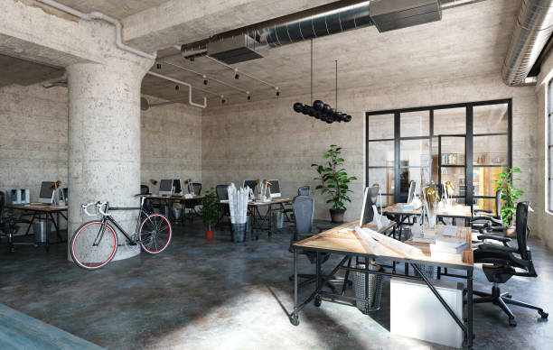 istock Office interior in loft, industrial style 1194761452